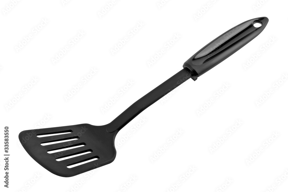 Black kitchen spatula. Black kitchen spatula.