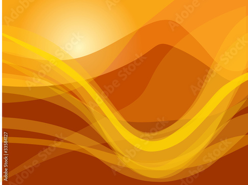 Orange waves background