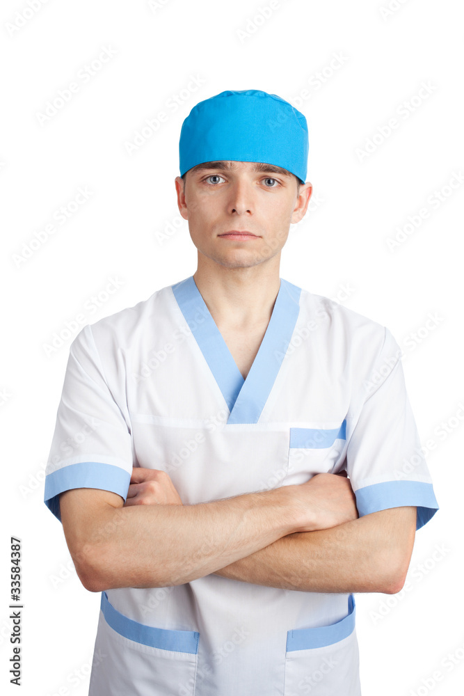 young medical doctor isolated on white background young medical doctor isolated on white background
