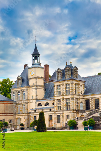 France. Park and a palace of Fontainebleau