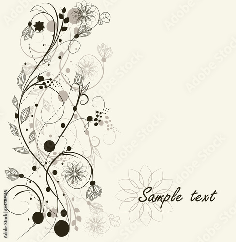 floral greeting card