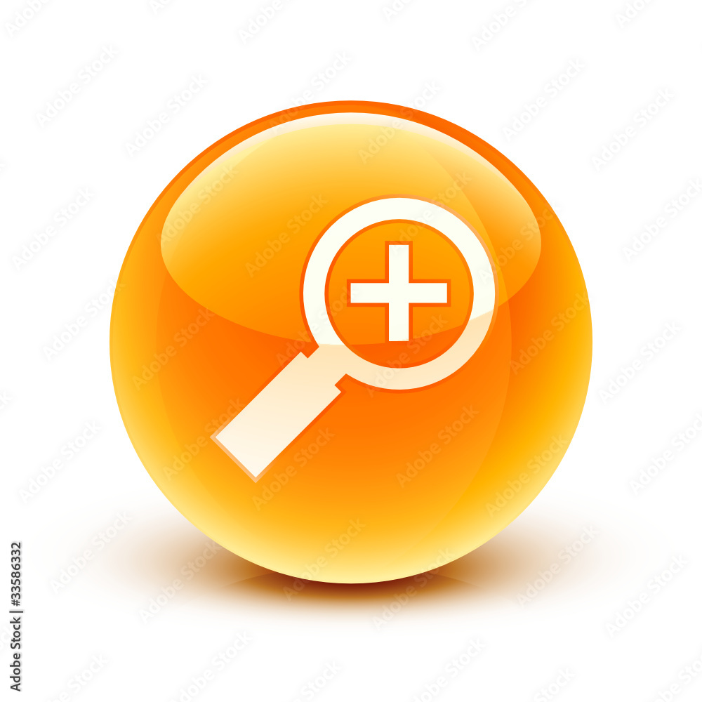 Fototapeta premium icône loupe / magnifying glass icon