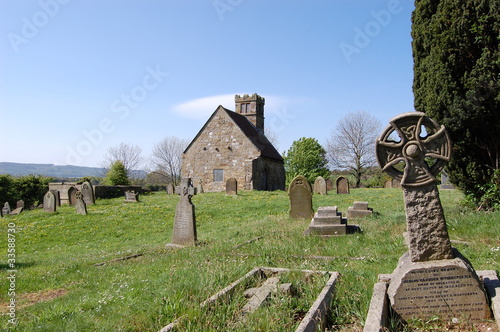 in a country churchyard