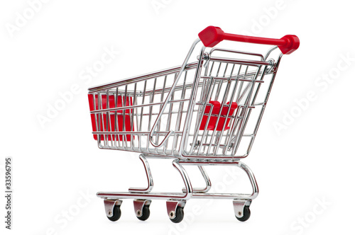 Shopping cart against the white background © Elnur