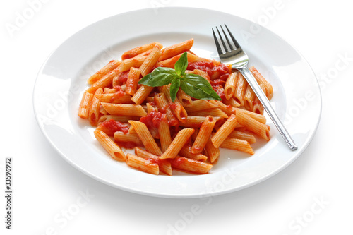 penne all'arrabbiata , italian pasta dish