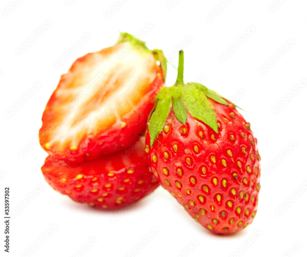 strawberries isolated on white strawberries isolated on white