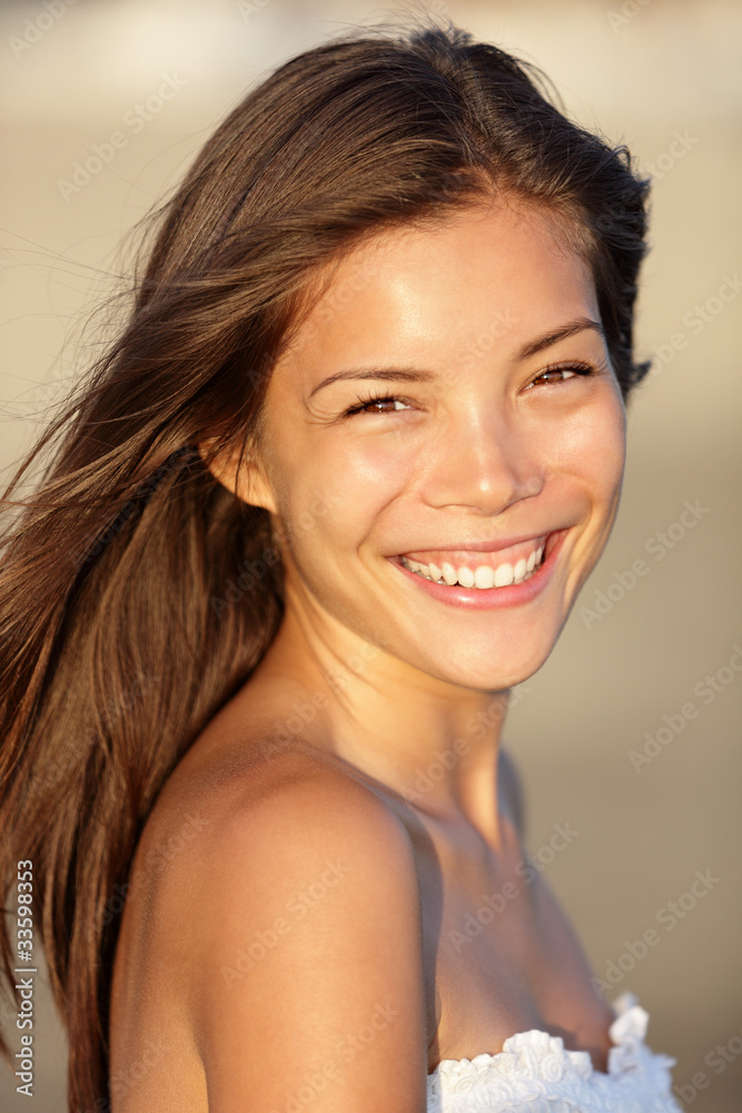 Beach woman smiling Beach woman smiling