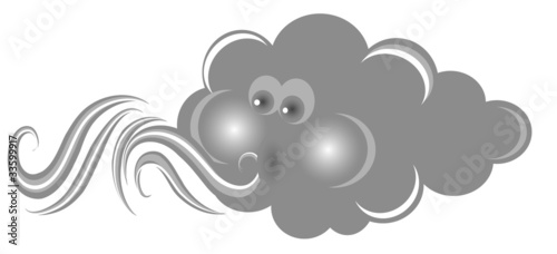 Blowing cloud