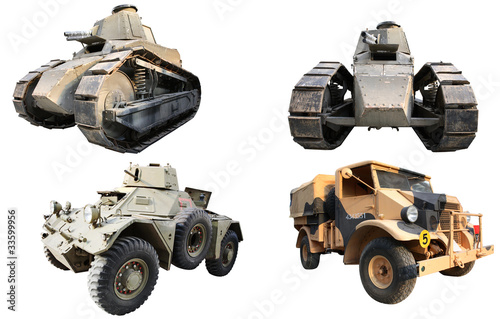Various photos of vintage military vehicles © Creativa Images