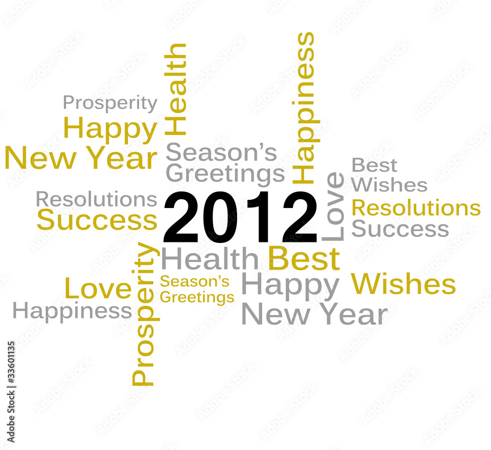 Obraz premium 2012 gold silver