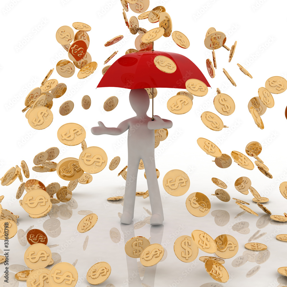 raining gold coins Stock Illustration Adobe Stock