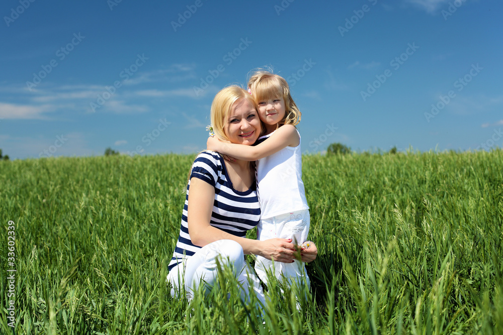 mother with her daughter outdoors mother with her daughter outdoors
