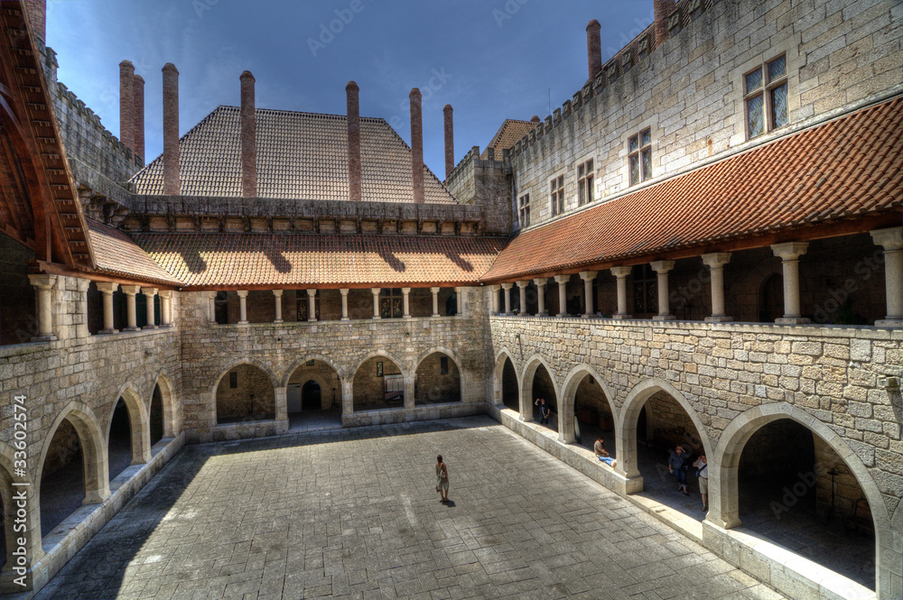 Dukes Palace of Bragança Courtyard, Guimarães, Portugal