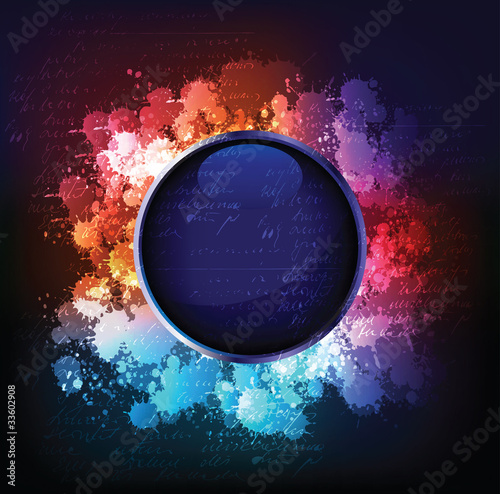 Banner with splash shapes. Eps10 layered vector file
