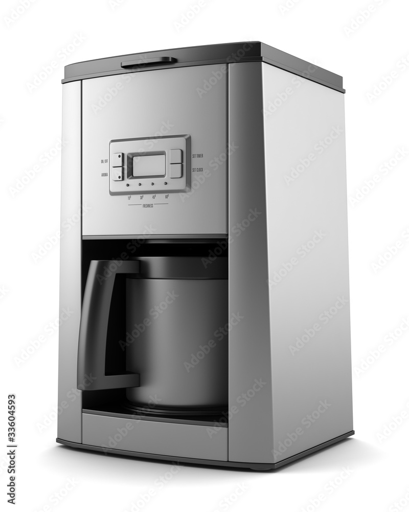Fototapeta premium modern coffee machine isolated on white background