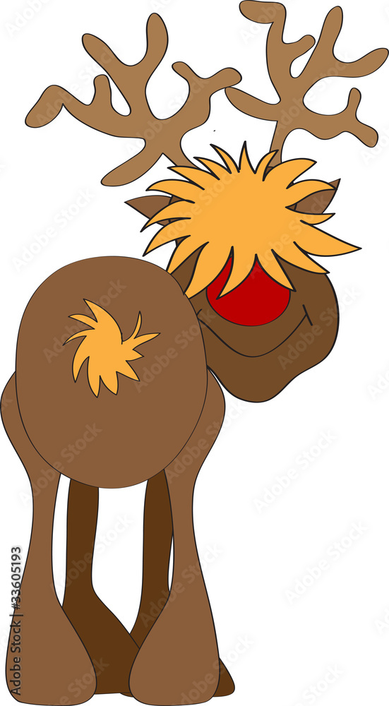Rentier Rudolph Stock-Vektorgrafik | Adobe Stock