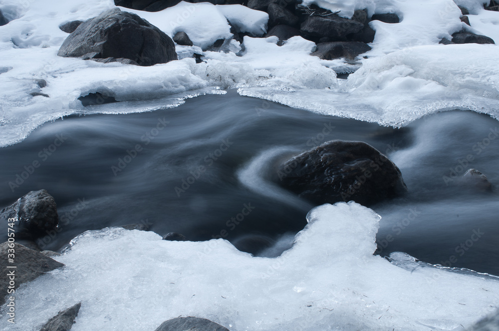 Almost frozen creek Almost frozen creek
