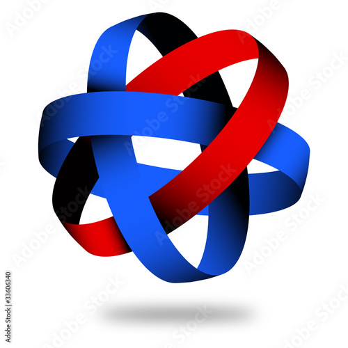 atomo, intrecciato, dna