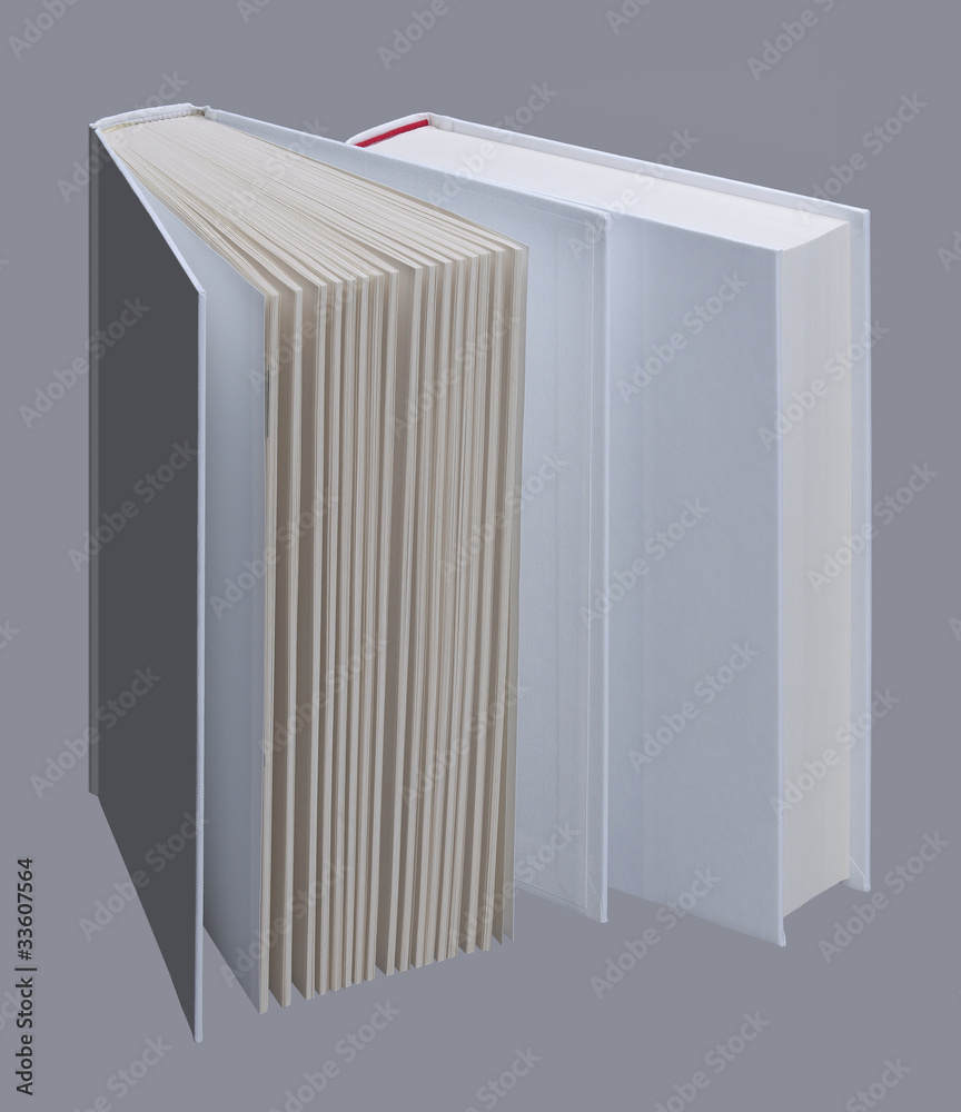 Two white plain books Two white plain books