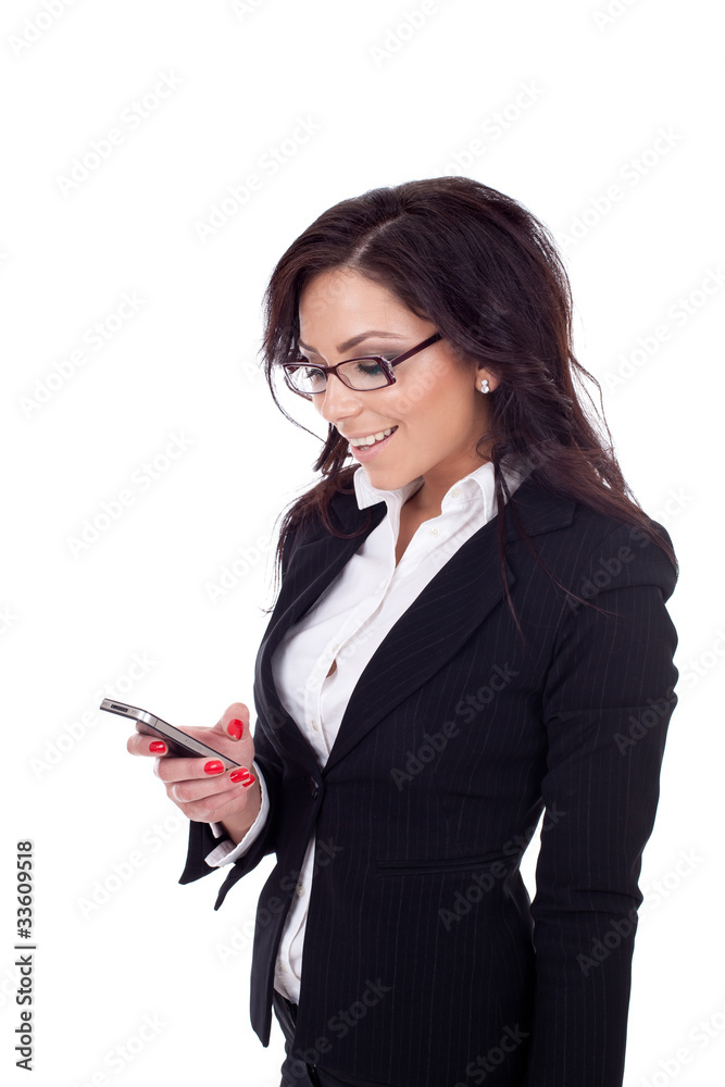 young bussiness woman texting a message young bussiness woman texting a message