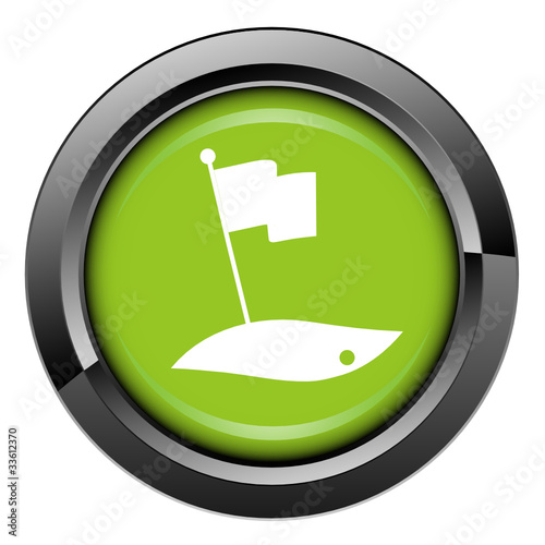 Picto, internet, bouton, golf, green, sport, pelouse, balle