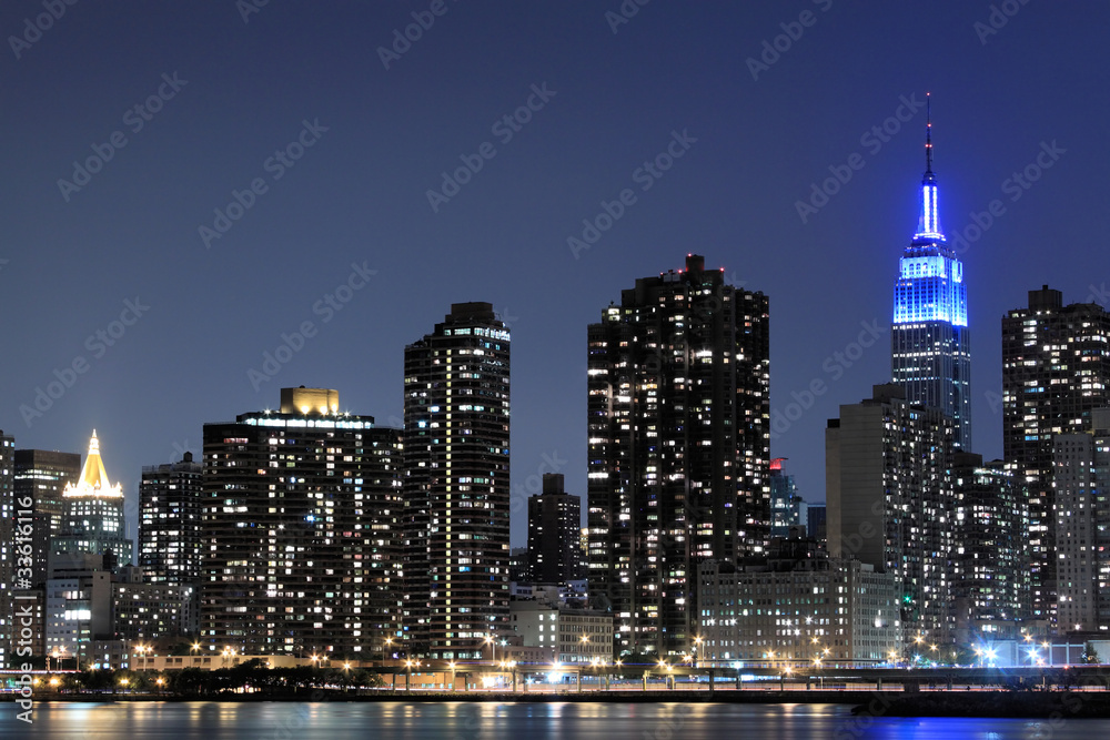 New York City at Night Lights, Midtown Manhattan