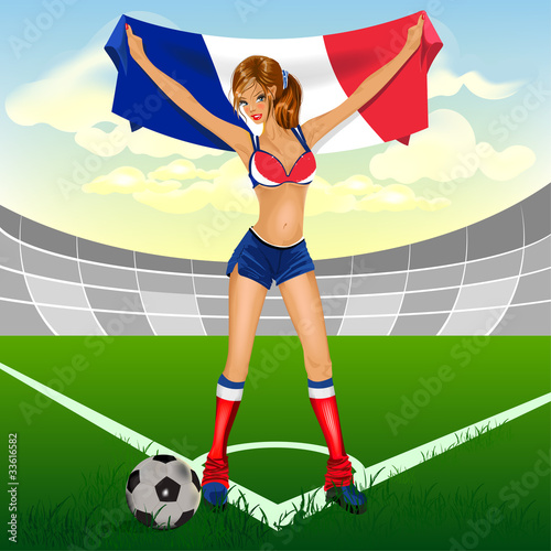 France girl soccer fan