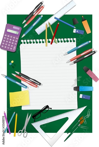 School green background