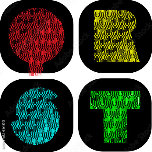 alphabet letters vector