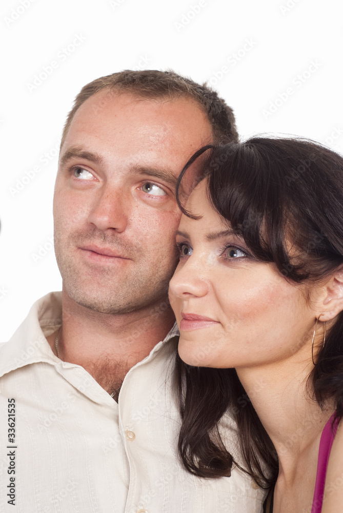 beautiful couple on white beautiful couple on white
