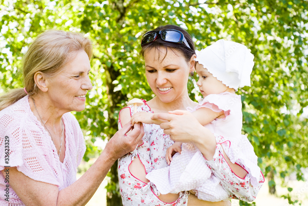 Obraz premium nice family in park