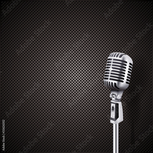 microphone in front of perforated plate