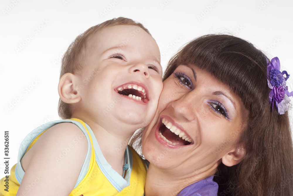 smiling mom and baby smiling mom and baby