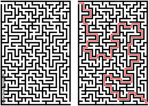 Labyrinth mit Lösung