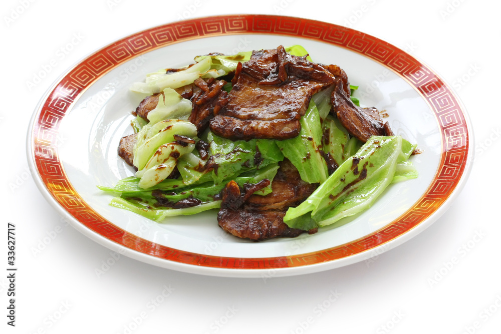Twice Cooked Pork With Cabbage Chinese Cuisine Stock Photo Adobe Stock