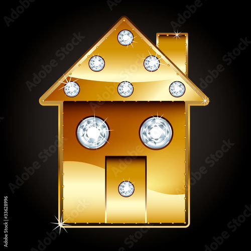 Golden House with Diamonds