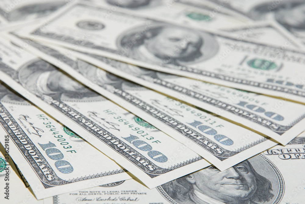 Background with american hundred dollar bills Background with american hundred dollar bills