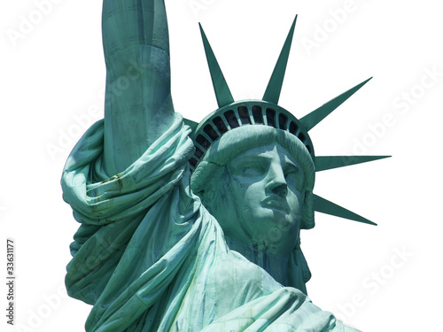 statue of liberty in white background