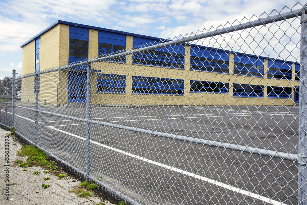 Fototapeta premium Gated school playground