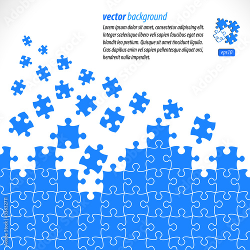 Puzzle pieces vector design