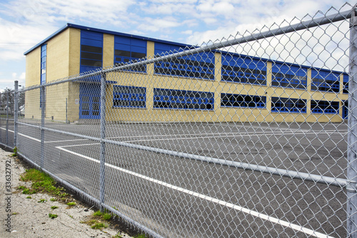 Gated school playground