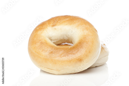A fresh plain bagel