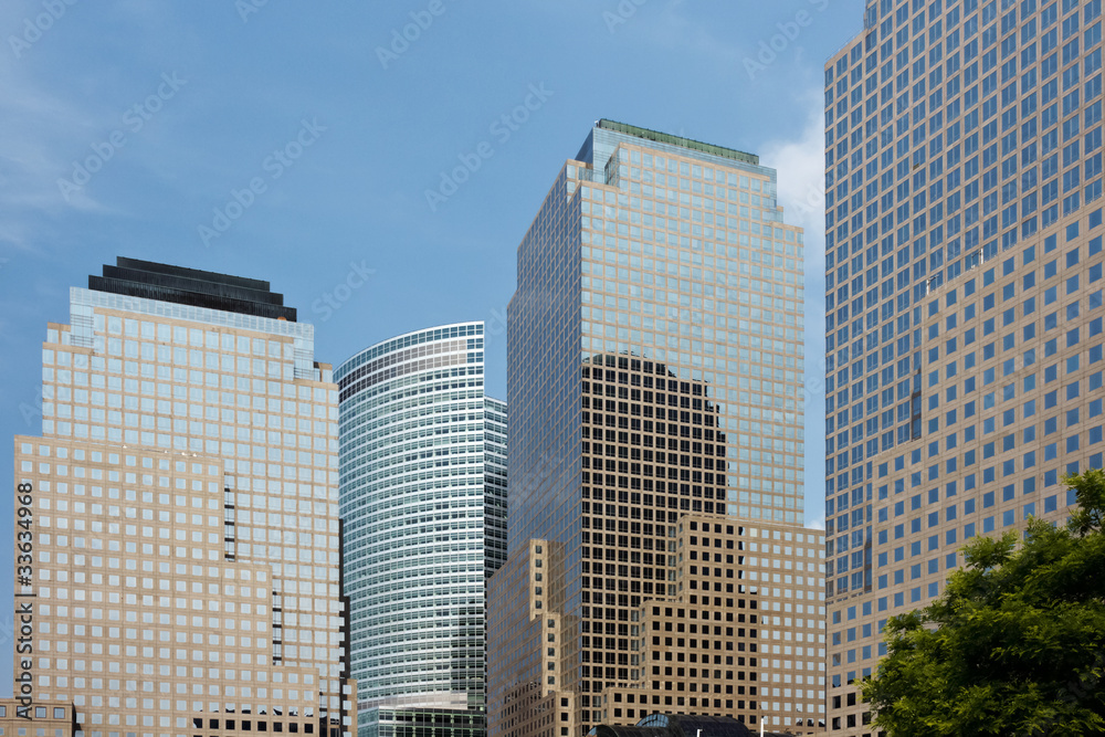 Manhattan financial district skyline