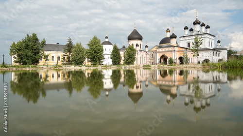 Famous russian monastery Davidova Pustin, time-lapse photo