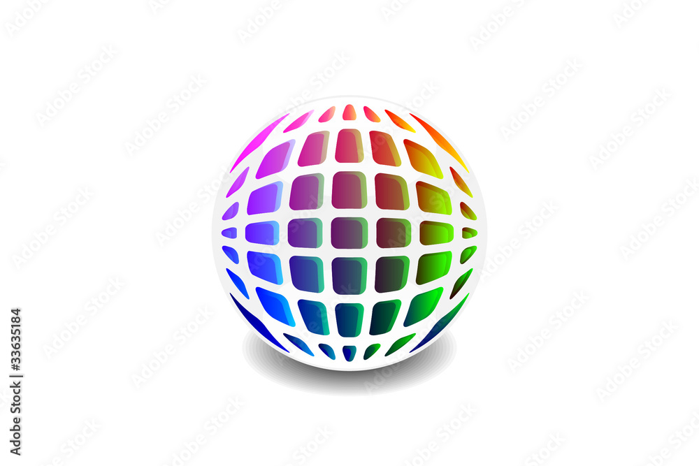 Disco Ball Isolated White