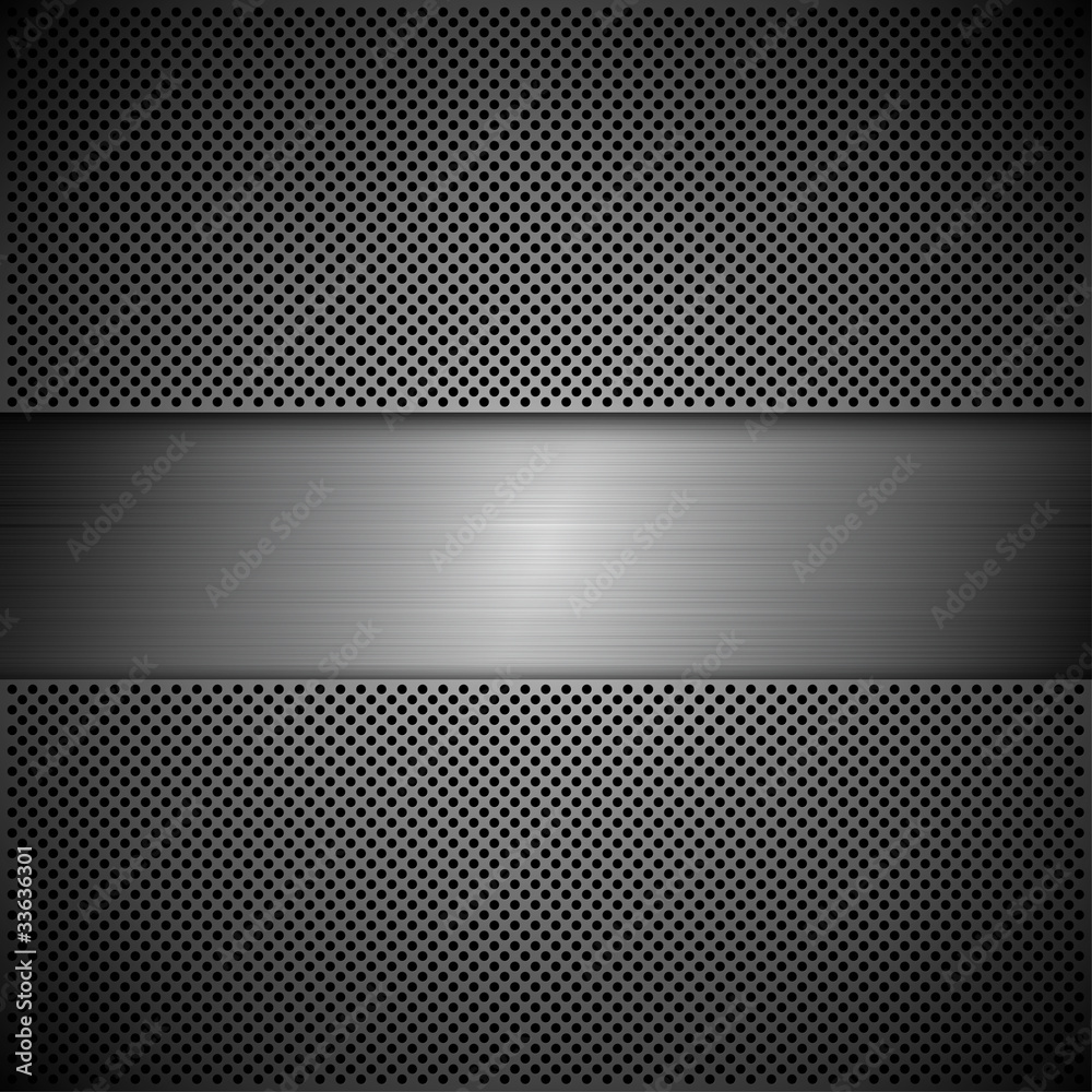metal and perforated plate