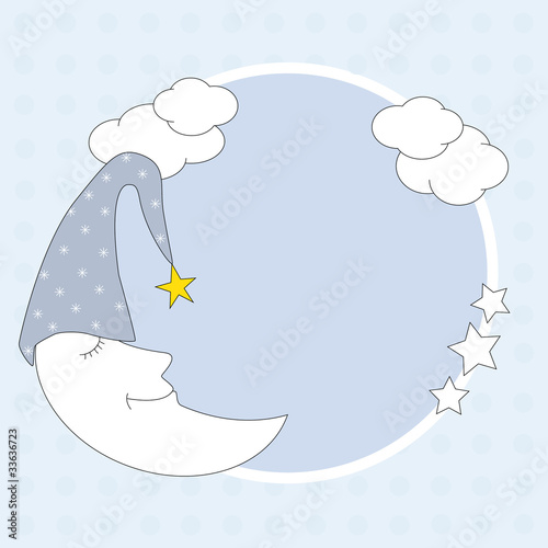 Marco de fotos con una luna