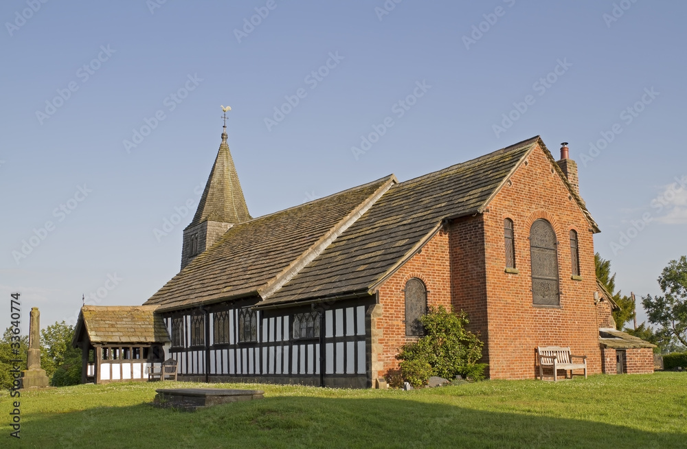 Old rural church in Cheshire England