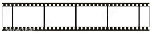 Blank highly detailed real 35mm black-and-white film frame