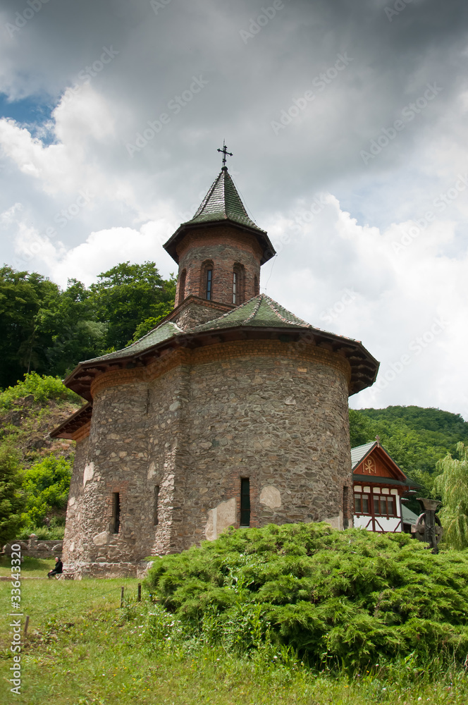Old stone monastery in rural Romania